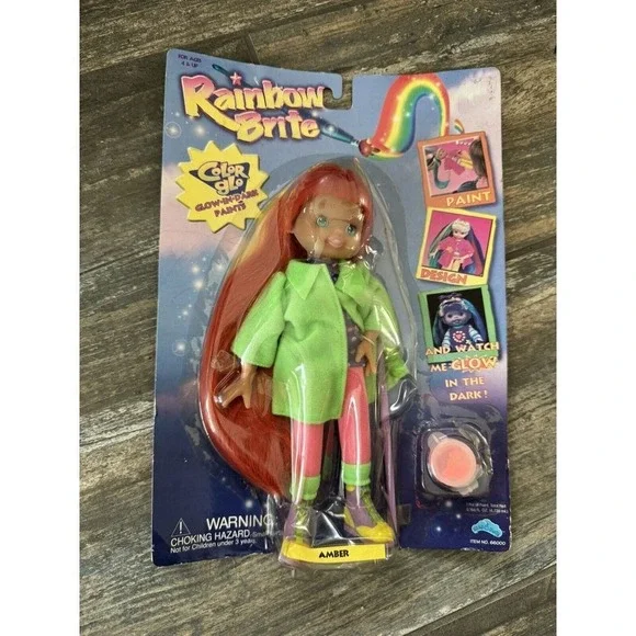 Color Glo Rainbow Brite Doll Amber‎ 9 Original Sealed Package Rare! Collectible